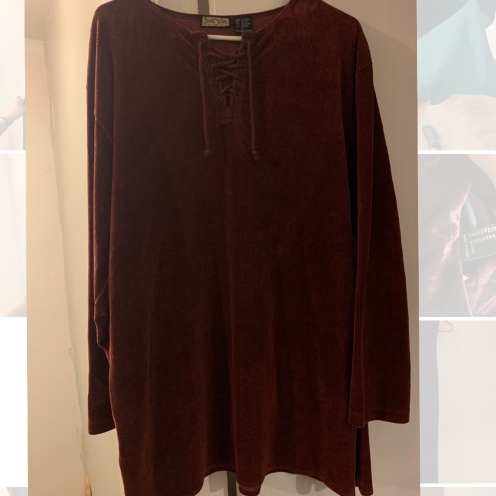 Burgundy Corduroy Dress